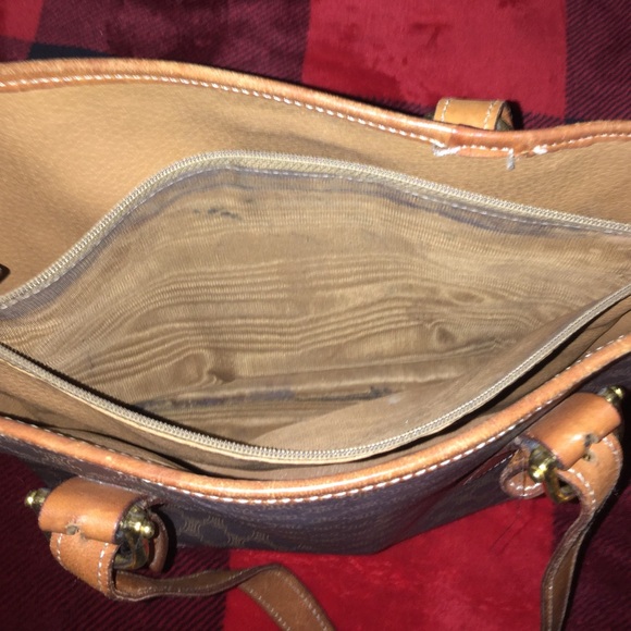 CELINE Macadam brown leather tote bag - Picture 4 of 4